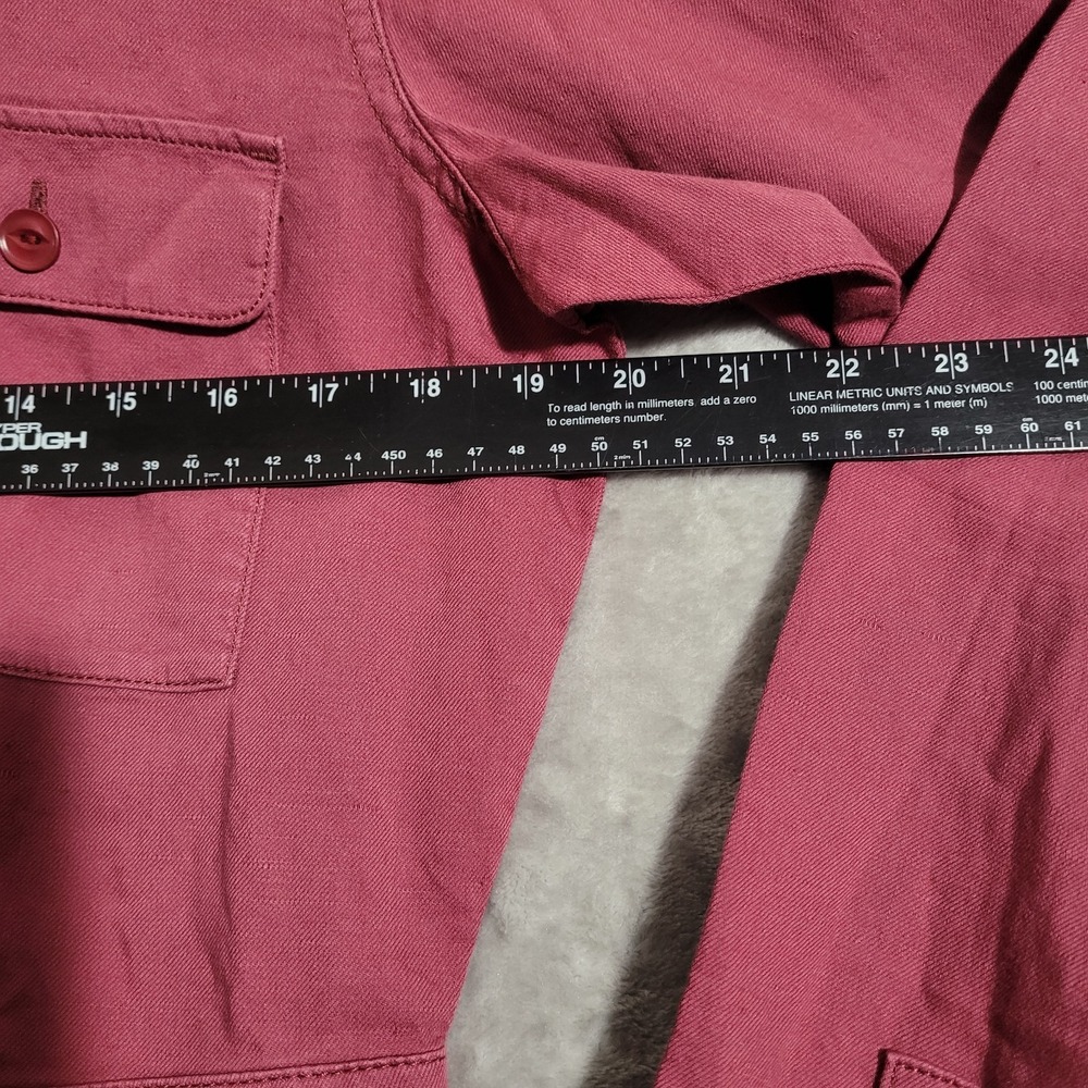 Outerknown S.E.A. Long Sleeve Organic Cotton Linen Jumpsuit Sz M Wine Coverall - Picture 5 of 11